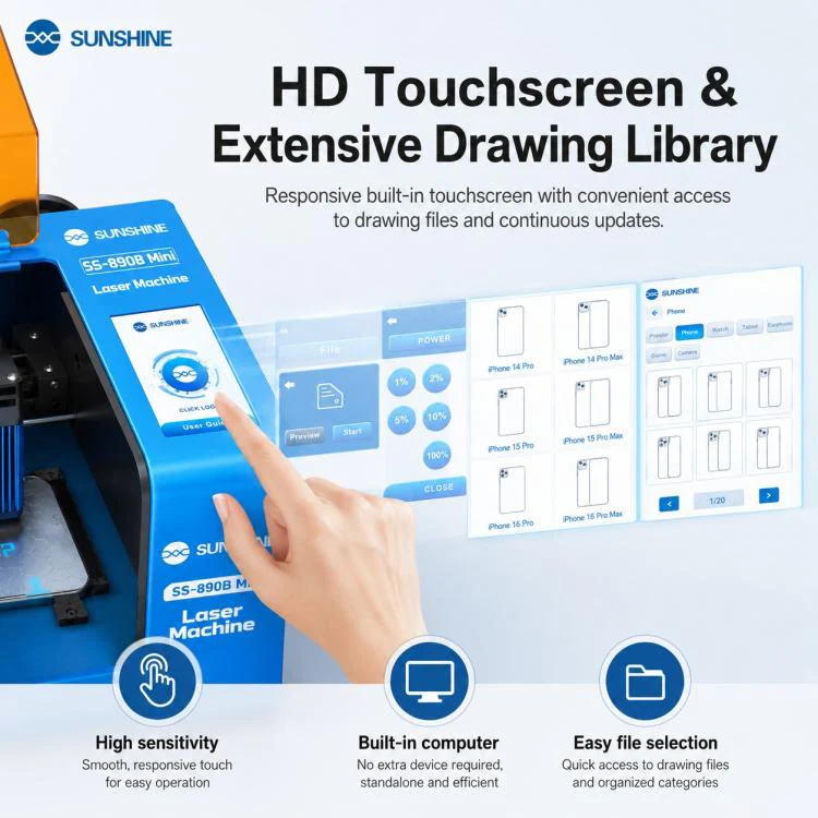 SUNSHINE SS-890B Mini Laser Screen Removal Machine, Plug:AU Plug - Image 8