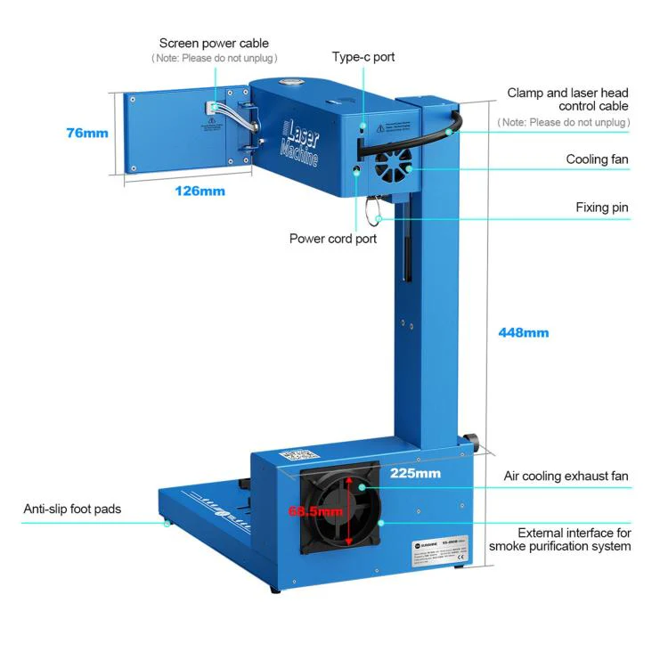 SUNSHINE SS-890B UItra Professional Foldable Smart Laser, Plug:EU Plug - Image 12
