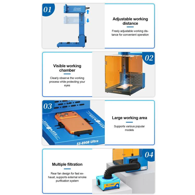 SUNSHINE SS-890B UItra Professional Foldable Smart Laser, Plug:US Plug - Image 10
