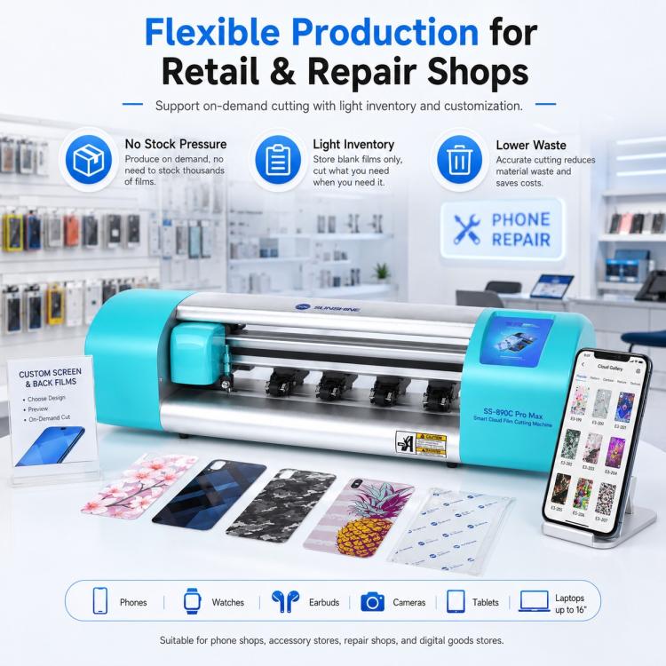 SUNSHINE SS-890C Pro Max 16-inch Flexible Hydrogel Film Dual Intelligent Auto Cutting Machine, Plug:AU Plug - Image 11
