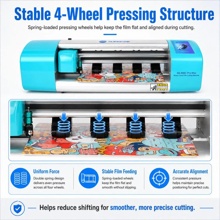SUNSHINE SS-890C Pro Max 16-inch Flexible Hydrogel Film Dual Intelligent Auto Cutting Machine, Plug:AU Plug - Image 9
