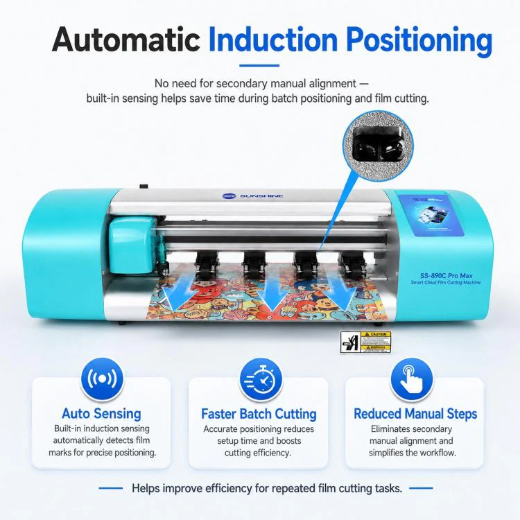 SUNSHINE SS-890C Pro Max 16-inch Flexible Hydrogel Film Dual Intelligent Auto Cutting Machine, Plug:UK Plug - Image 4