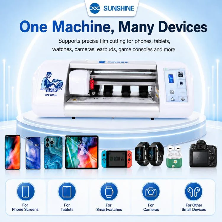 SUNSHINE Y22 Ultra Unlimited Hydrogel Phone Screen Protector Film Cutting Machine, Plug:US Plug - Image 3