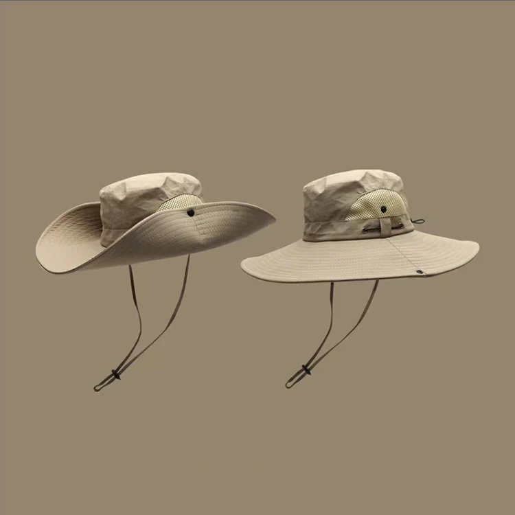 Super Wide Brim Bucket Hat Cowboy Cap Fishing Hat For Men & Women(Army Green) - Image 2