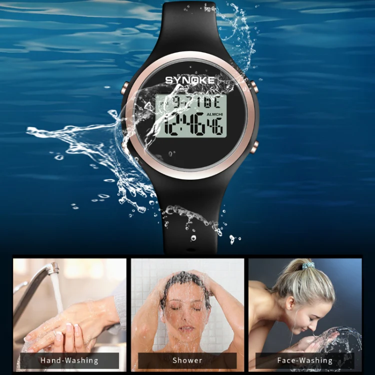SYNOKE 9108 Student Silicone Strap Electronic Watch(Black) - Image 5
