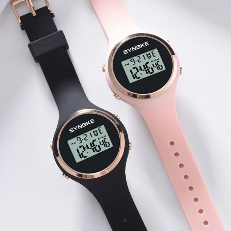 SYNOKE 9108 Student Silicone Strap Electronic Watch(Pink) - Image 2