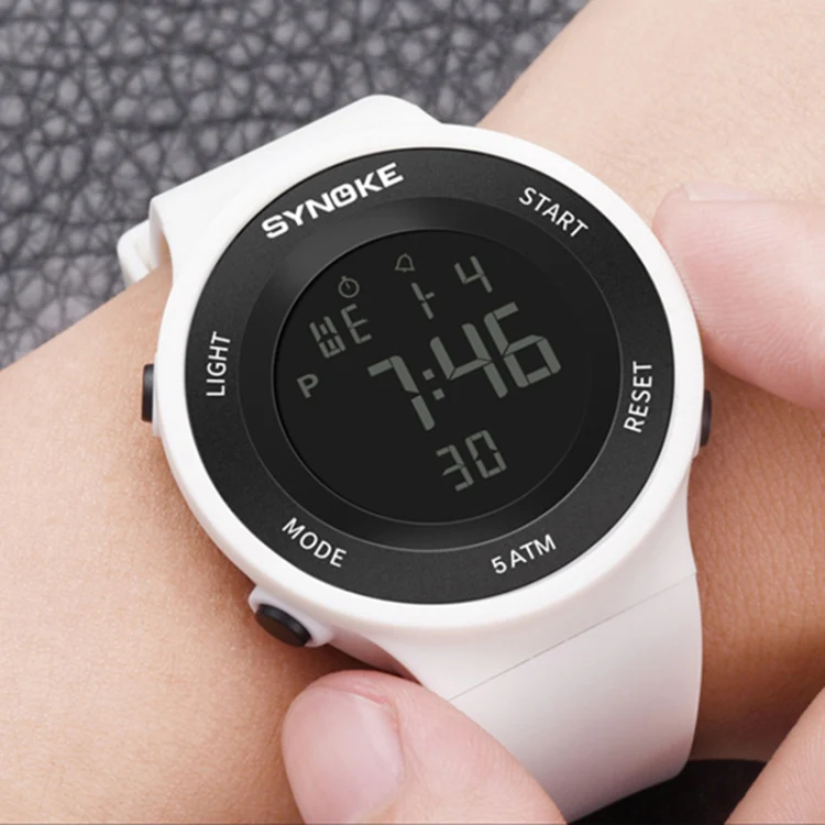 SYNOKE 9199 Student Waterproof Luminous LED Electronic Watch(White) - Image 7