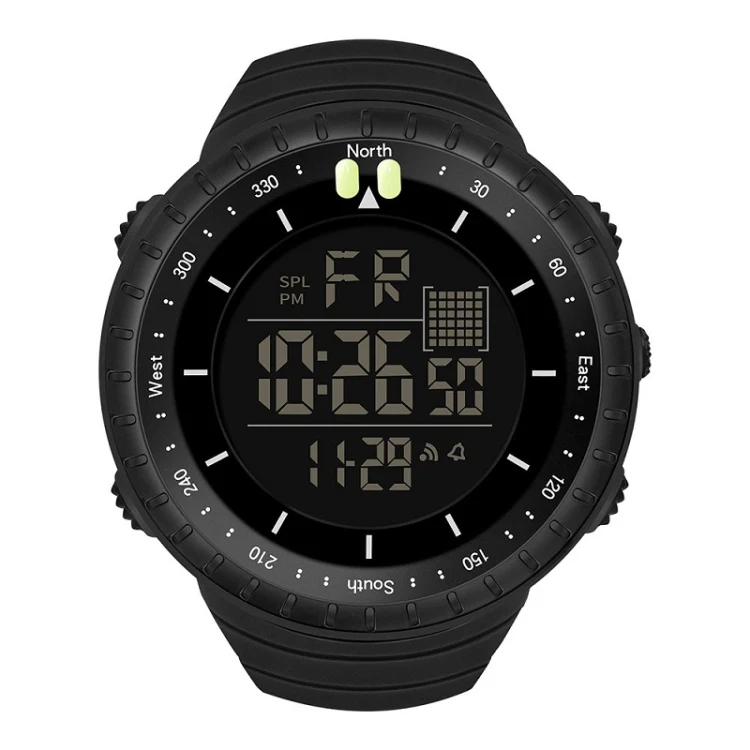 SYNOKE 9648-B Men Outdoor Waterproof Luminous Sports Electronic Watch(Black)