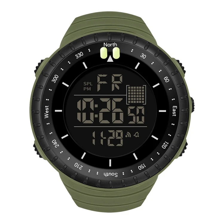 SYNOKE 9648-B Men Outdoor Waterproof Luminous Sports Electronic Watch(Green)