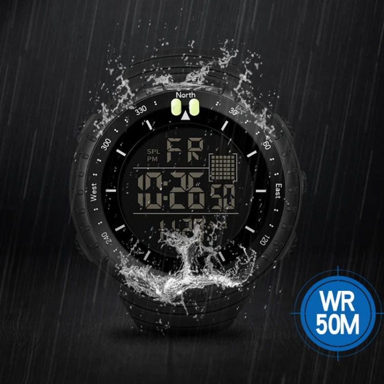 SYNOKE 9648-B Men Outdoor Waterproof Luminous Sports Electronic Watch(Green) - Image 4