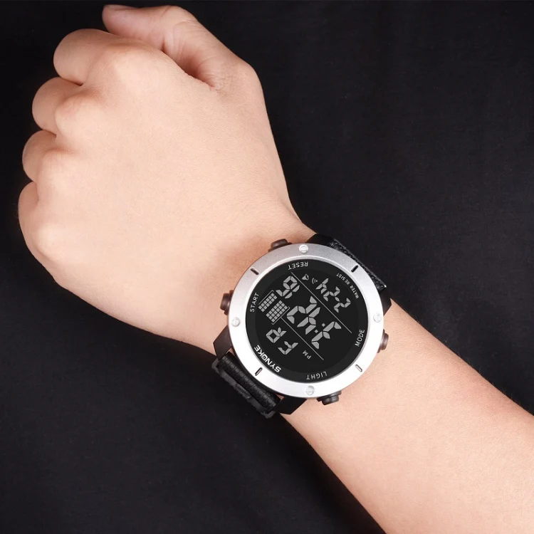 SYNOKE 9658 Student Outdoor Multi-Function Waterproof Large Dial Sports Electronic Watch(Black) - Image 6