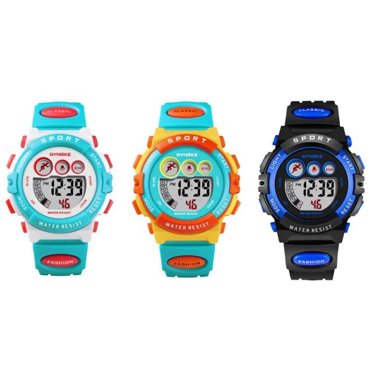 SYNOKE 9802 Children Sports Waterproof Digital Watch(Black Blue) - Image 2