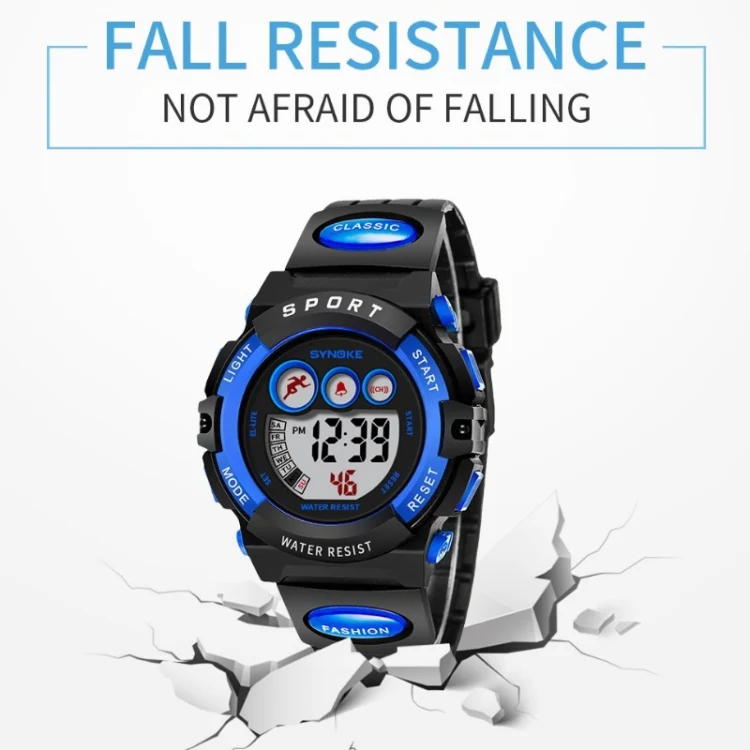 SYNOKE 9802 Children Sports Waterproof Digital Watch(Black Blue) - Image 5