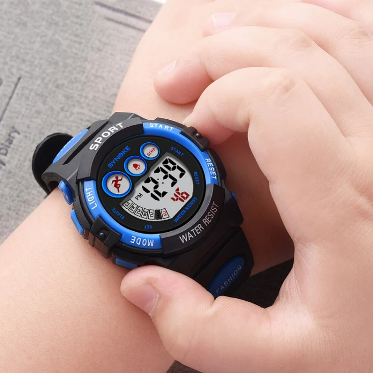 SYNOKE 9802 Children Sports Waterproof Digital Watch(Black Blue) - Image 7