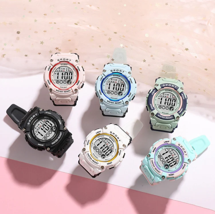 SYNOKE 9810 Multifunctional Luminous Waterproof Student Sports Watch(Pink) - Image 2