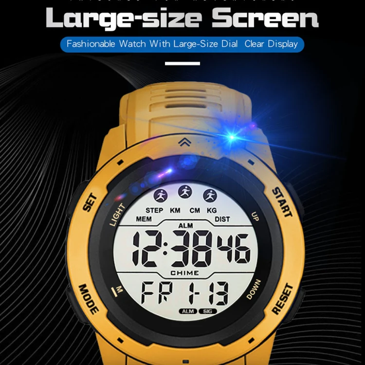 SYNOKE 9811 Luminous Large Screen Outdoor Running Student Watch(Black) - Image 6
