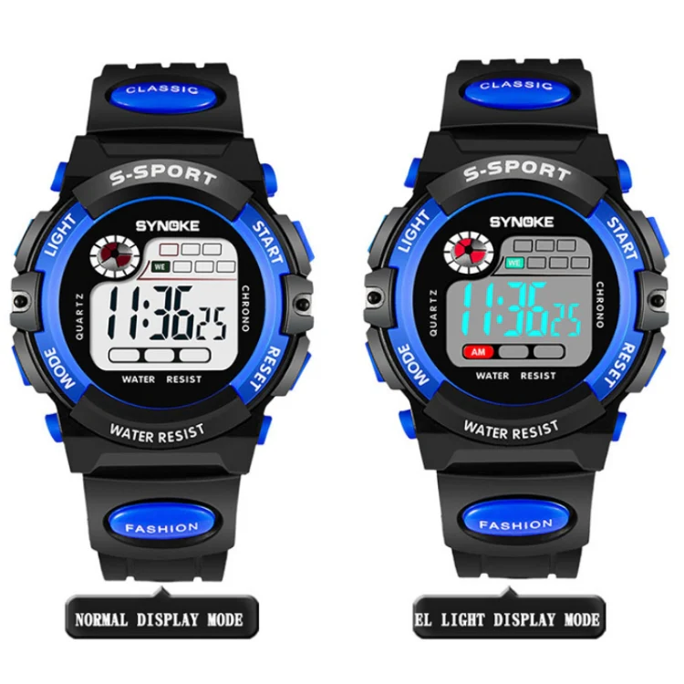 SYNOKE 99269 Children Sports Waterproof Digital Watch, Colour: Large (Blue) - Image 4