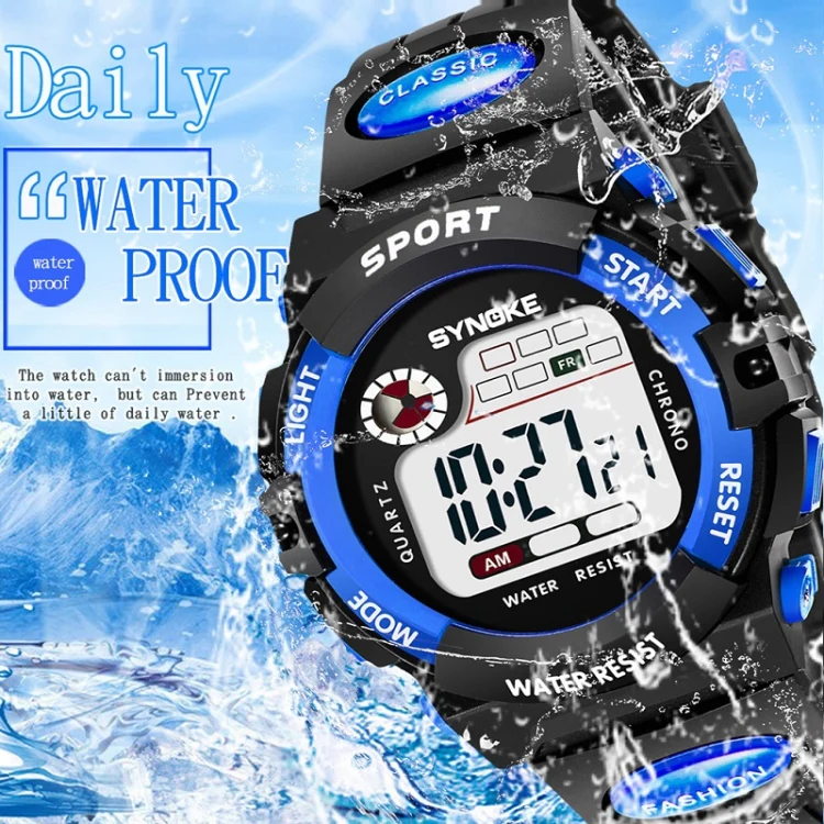 SYNOKE 99269 Children Sports Waterproof Digital Watch, Colour: Small (Yellow) - Image 7