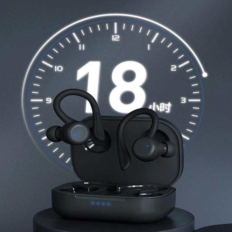 T&G T40 TWS IPX6 Waterproof Hanging Ear Wireless Bluetooth Earphones with Charging Box(Black) - Image 4