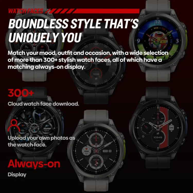 T-Rex 1.43 inch AMOLED Display Rugged Smart Watch with Built-in Flashlight(Grey) - Image 10