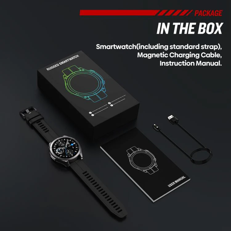 T-Rex 1.43 inch AMOLED Display Rugged Smart Watch with Built-in Flashlight(Grey) - Image 13