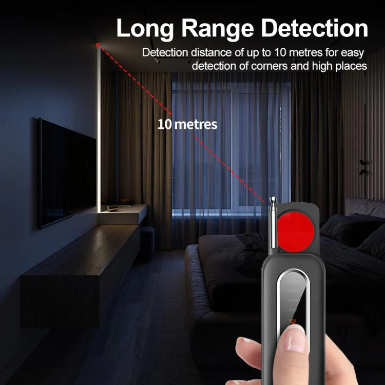 T012 Infrared Detection Privacy Camera RF Signal Detector for Hotel Privacy Protection(Black) - Image 3