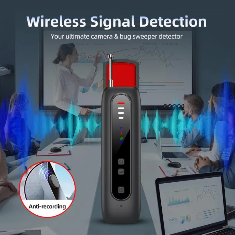 T07 Multifunctional Detector IR Scanner GPS WiFi Signal Anti-Spy Bug Finder for Hotel Travel(Black) - Image 6