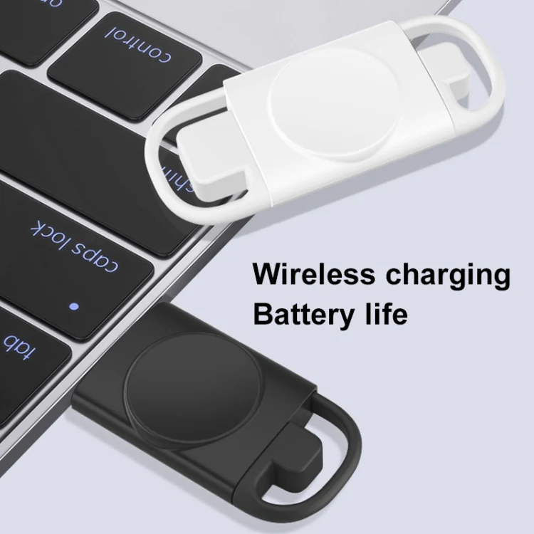 T09-A Dual USB Portable Wireless Smart Watch Charger for Apple Watch Series(White) - Image 2