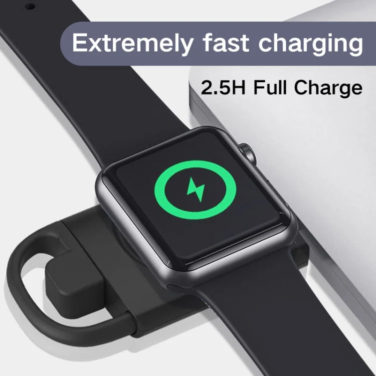 T09-A Dual USB Portable Wireless Smart Watch Charger for Apple Watch Series(White) - Image 3