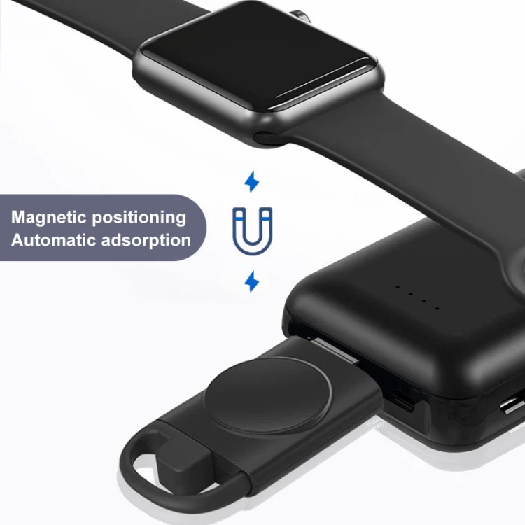 T09-A Dual USB Portable Wireless Smart Watch Charger for Apple Watch Series(White) - Image 4