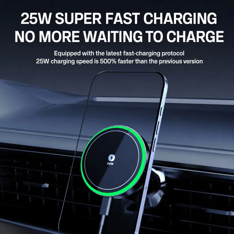 T14 Magnetic Cooling Wireless Fast Charger Car Air Outlet Holder(T14 Air-Cooled Qi 2.2 Certification) - Image 7