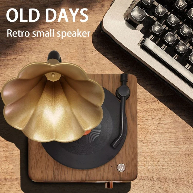 T15 Vinyl Atomic Bluetooth Retro Wireless Audio Desktop Speaker - Image 2