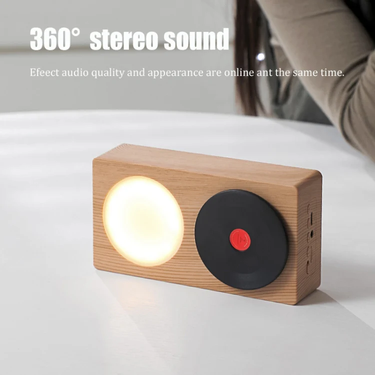 T19 Creative Retro Desktop Wireless Bluetooth Speaker(Wood) - Image 4