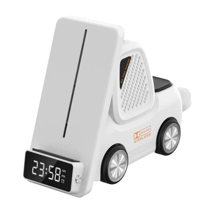 T30 6-in-1 Multifunctional Wireless Charger Car-Style Desktop Phone Holder(White)
