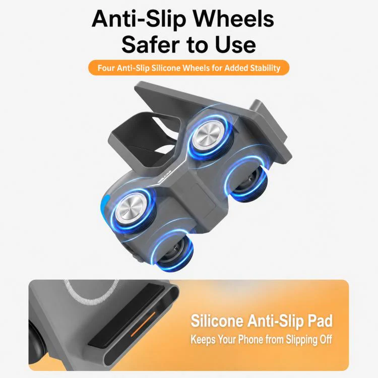 T30S 5-in-1 Multifunctional Wireless Charger Car-Style Desktop Phone Holder(Orange) - Image 12
