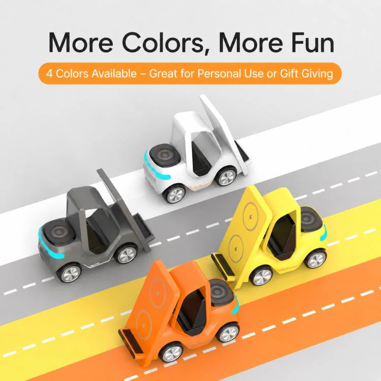 T30S 5-in-1 Multifunctional Wireless Charger Car-Style Desktop Phone Holder(Yellow) - Image 3