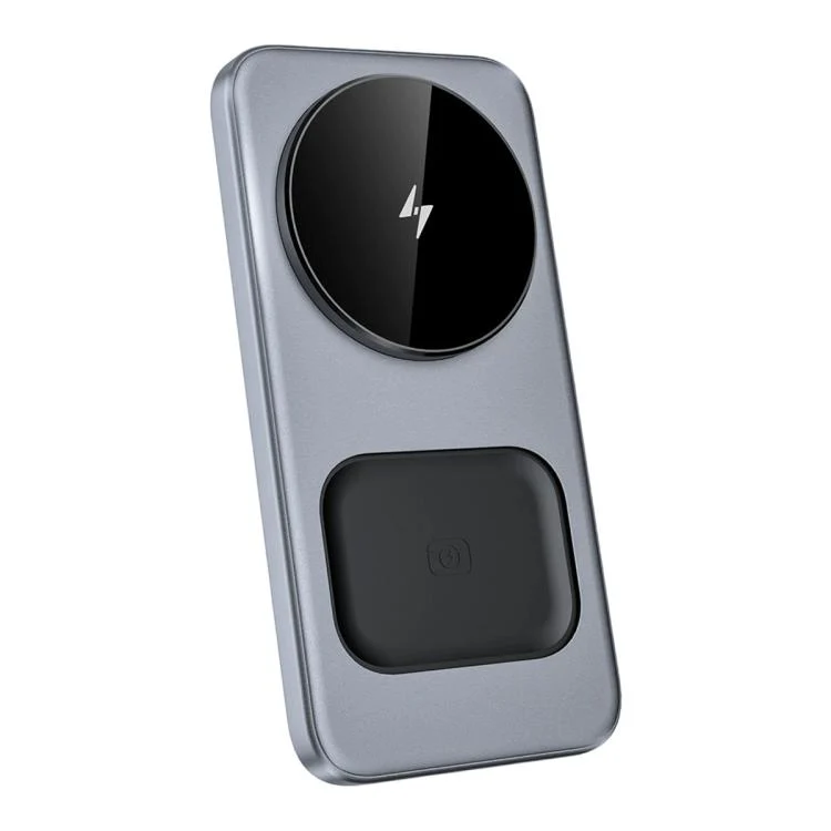 T40 15W 3-in-1 Ultra-Slim Foldable Magnetic Wireless Charging Stand(Plain Grey)
