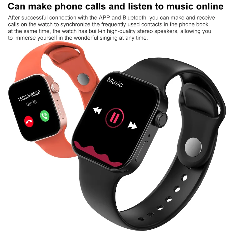 T500+MAX 1.69 inch HD Screen Smart Wristband, Support Bluetooth Calling/Heart Rate Monitoring (Black) - Image 3