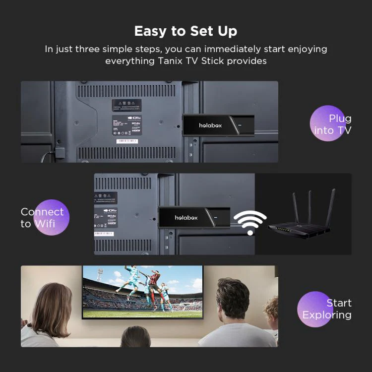T600 HOLA BOX 4K UHD Android 11 TV Stick Amlogic S905Y4 2GB+16GB, Plug:AU Plug(Black Logo) - Image 8