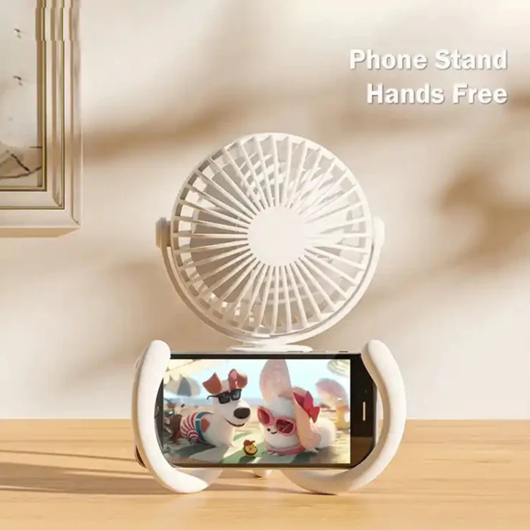 T8 2000mAh Flexible Octopus Tripod Rotatable Portable Fan(Pink) - Image 2
