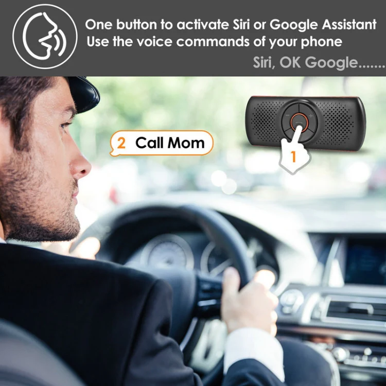 T826 Car Bluetooth Wireless MP3 Player FM Player for Sun Visor - Image 8