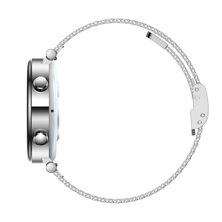 T86 Woman Health 1.27 inch Smart Watch, BT Call / Physiological Cycle / Heart Rate / Blood Pressure / Blood Glucose / SOS(Silver Steel Band) - Image 5