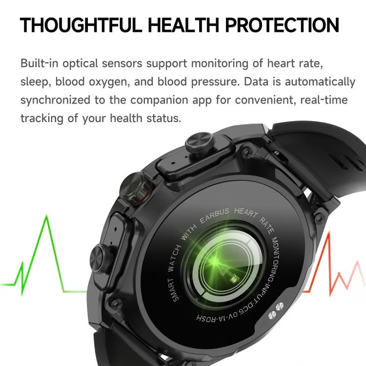 T95E 1.52-inch Display 2-in-1 Smart Sports Watch TWS Bluetooth Earphones(Black Gold) - Image 16
