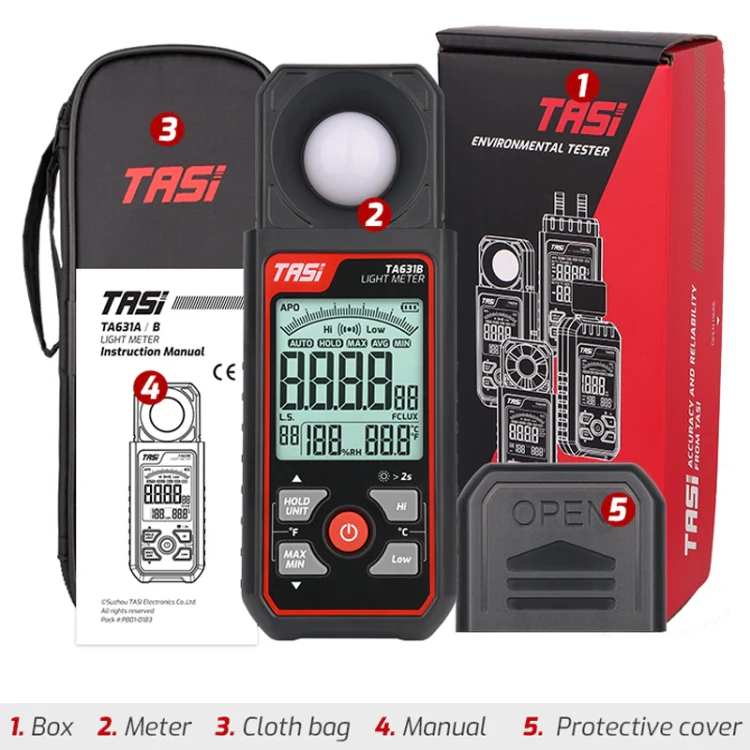 TASI TA631B 300,000 LUX Ambient Temperature Illuminating Meter Bright Test Instrument Brightness Light Meter - Image 4
