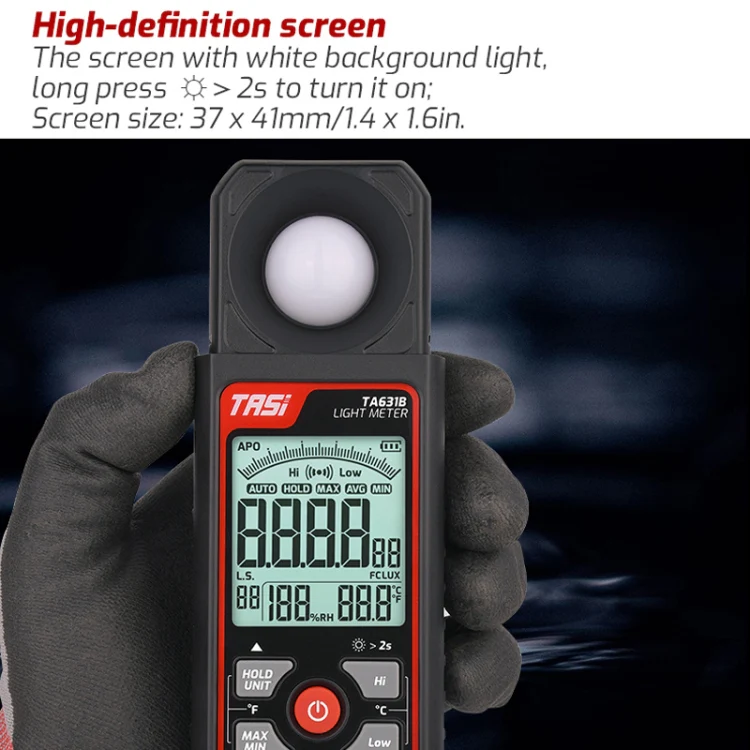 TASI TA631B 300,000 LUX Ambient Temperature Illuminating Meter Bright Test Instrument Brightness Light Meter - Image 6