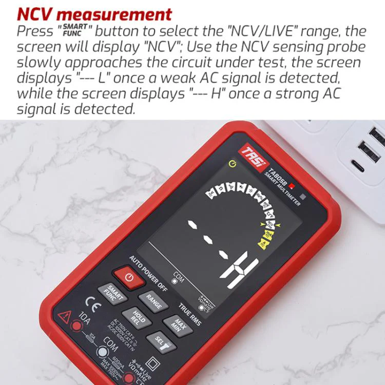 TASI TA805A Battery-powered Large Screen Digital Fully Automatic Smart Multimeter - Image 11