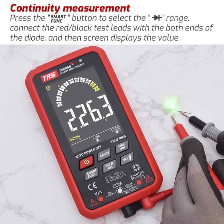 TASI TA805A Battery-powered Large Screen Digital Fully Automatic Smart Multimeter - Image 9