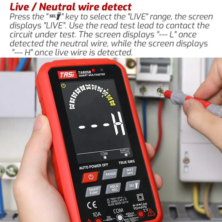 TASI TA805B Rechargeable Large Screen Digital Fully Automatic Smart Multimeter - Image 3