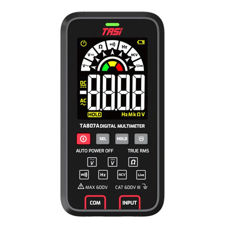 TASI TA807A Digital Fully Automatic Smart Burn-Proof Multifunction Large-Screen Multimeter Voltage Resistance Frequency Tester