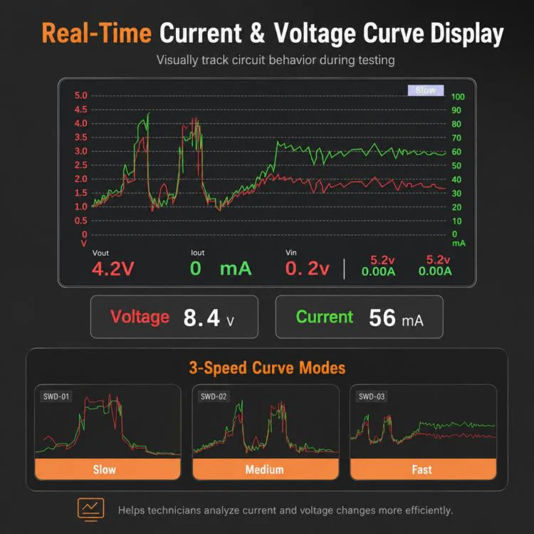 TBK 217A 30V / 5A 3-Channel Storage Curved DC Regulated Power Supply with Hyperbola Display, Plug:UK Plug - Image 7